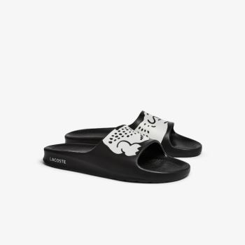 Lacoste Croco 2.0 Synthetic Slides Pánské - Pantofle Černé / Bílé | CZ-tQIQ0b